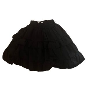 Spring Mist Black Ruffle Skirt